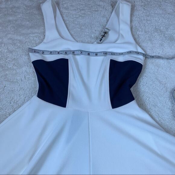 Mystic white and blue fit and flare skater dress, size small - Picture 5 of 8